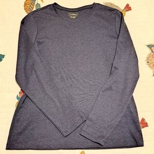 LL Bean basics blue long sleeve t shirt Women's Medium
